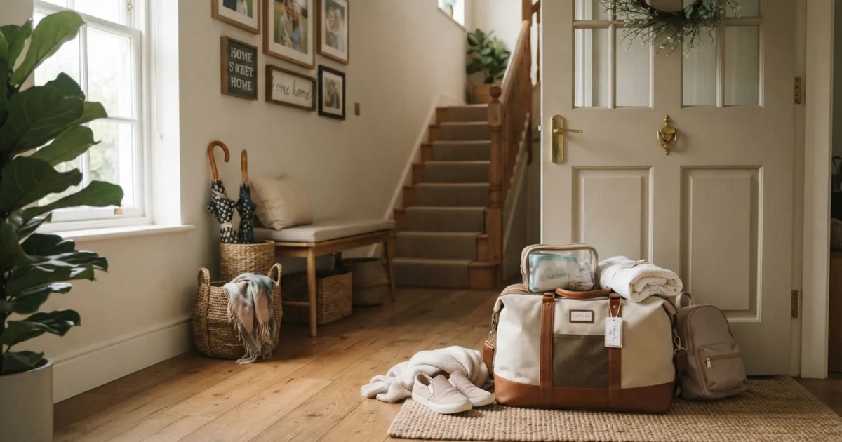 A softly lit nursery corner with a crib and books
