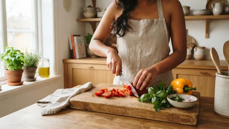 Priyanka Singh cooking in her Helsinki kitchen