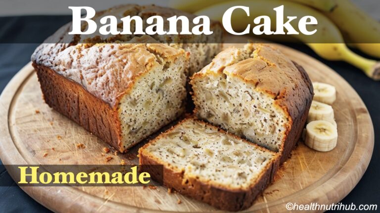 Banana Cake Recipe – Easy Homemade Cake (15 mins)